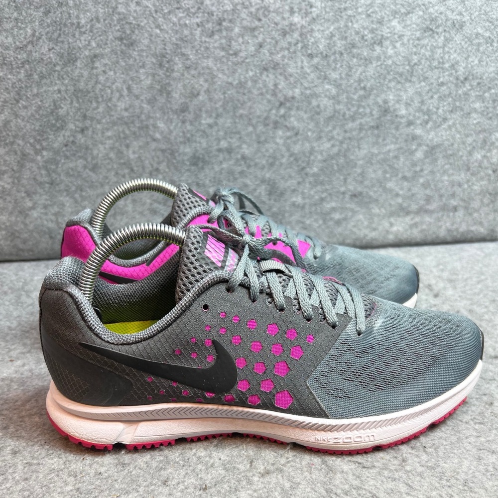Nike Zoom Span Womens Running Shoes Grey Pink Athletic Sneakers Size 10 - Picture 3 of 8